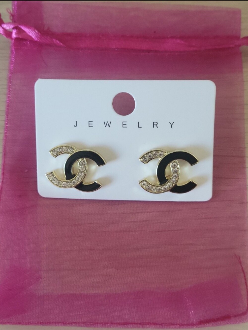 Gold-Tone Crystal Interlocking